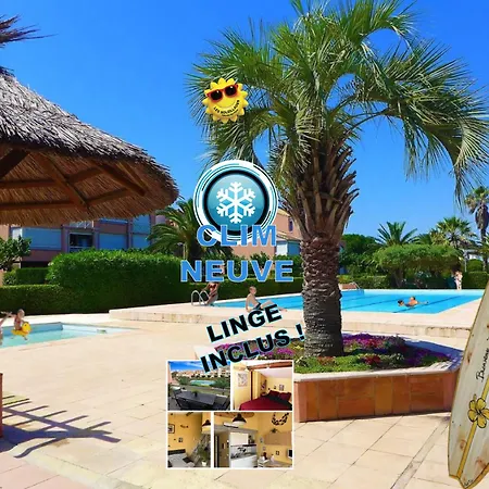 Appt T2 Climatise, Climatisation Neuve Cette Annee!, Piscine, La A 130m! Parking Prive Clos, Lave-linge, Lave-vaisselle, Draps, Linge Et Menage Inclus! *